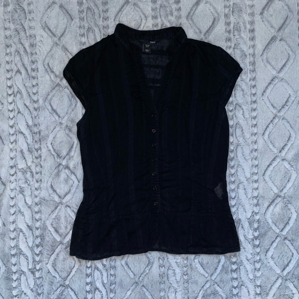 H&M Black Sheer Vest